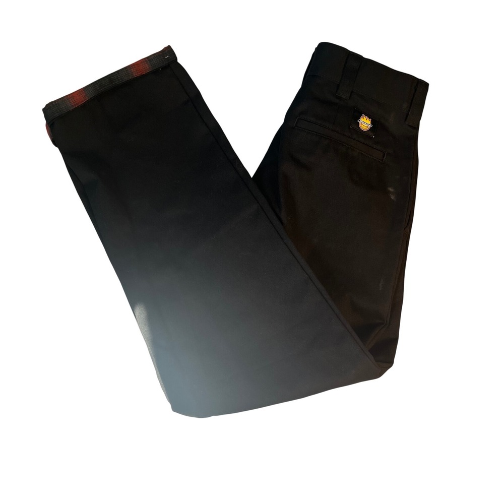 Dickies x Spitfire Black Plaid Lined Skate Pants Mens 30x32